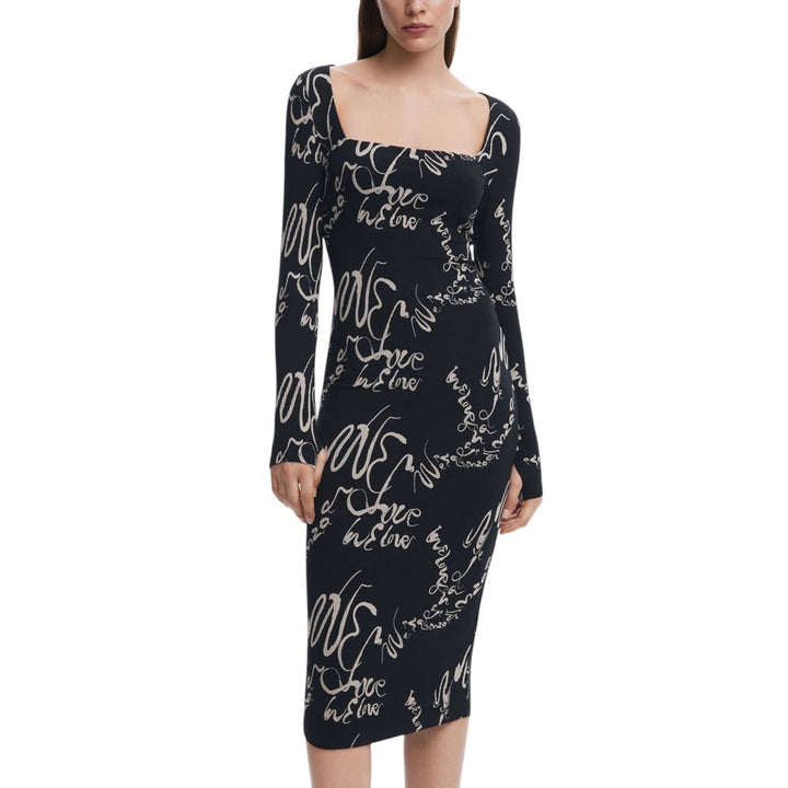 Desigual Black Viscose Dress