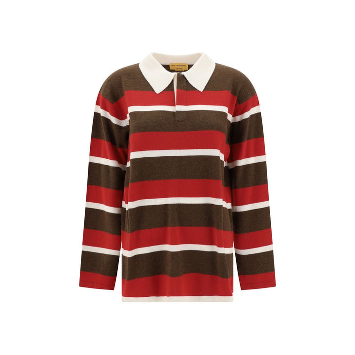 Guest in Residence Striped Polo Sweater