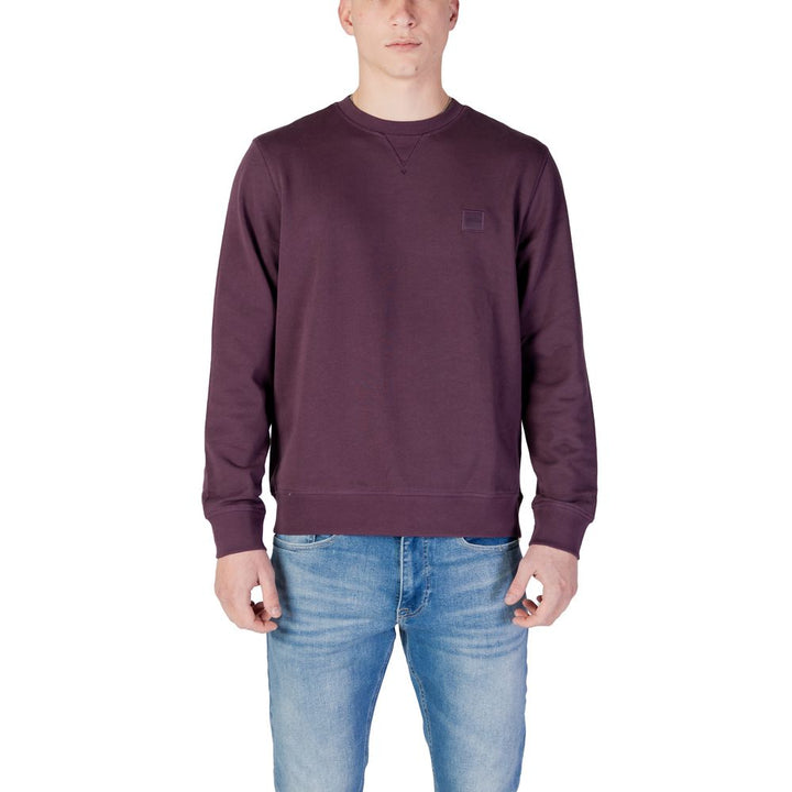 Hugo Boss Purple Cotton Sweater