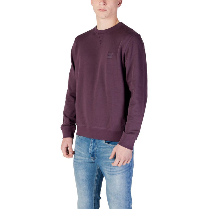 Hugo Boss Purple Cotton Sweater