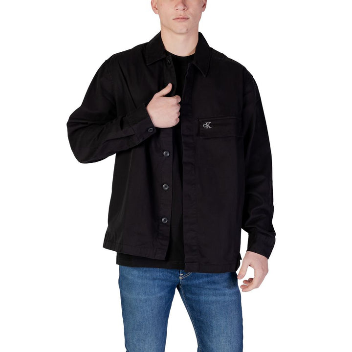 Calvin Klein Jeans Black Cotton Rigenerato Shirt