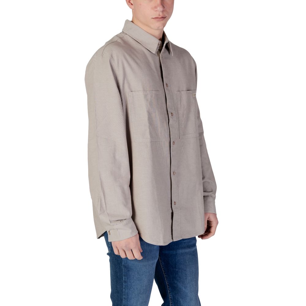 Calvin Klein Jeans Gray Cotton Rigenerato Shirt