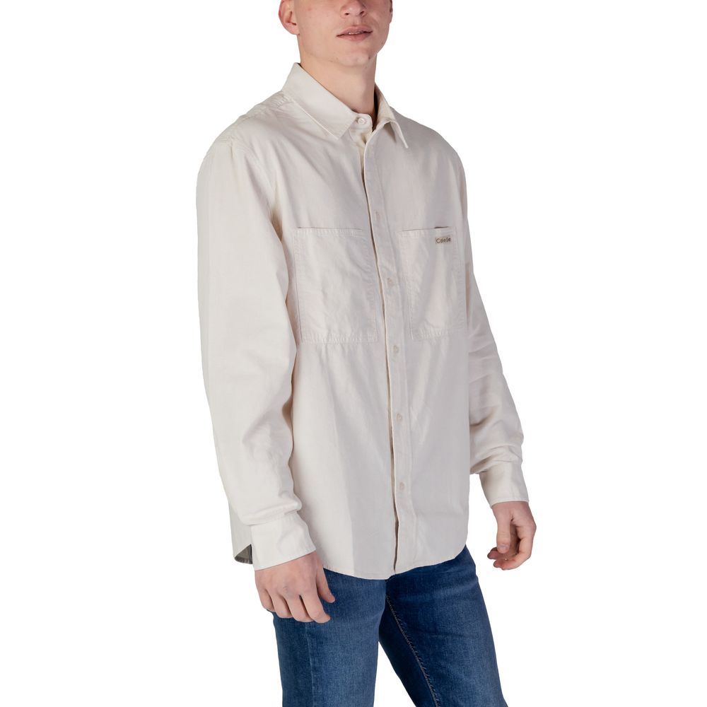 Calvin Klein Jeans Beige Cotton Rigenerato Shirt