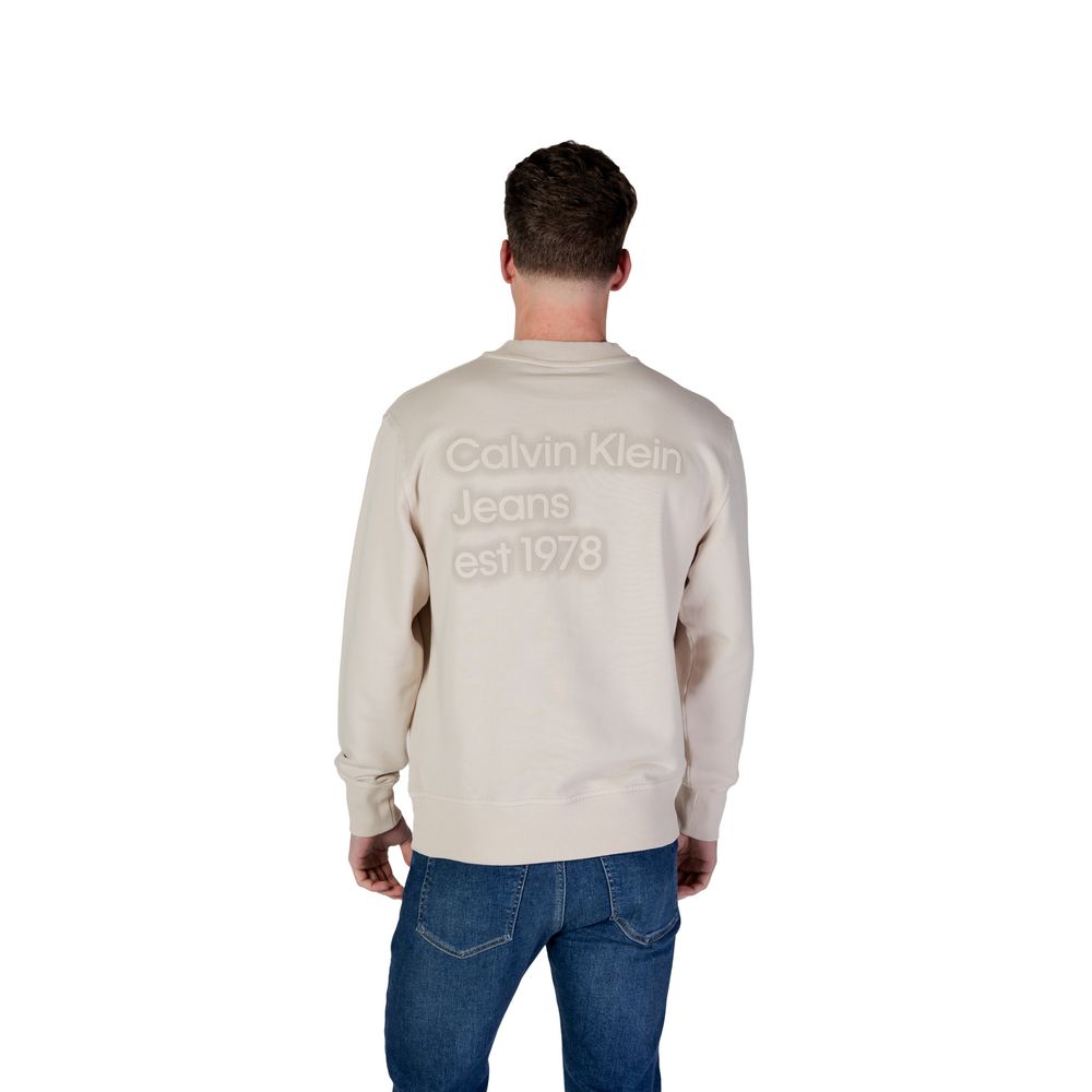 Calvin Klein Jeans Beige Cotton Rigenerato Sweater