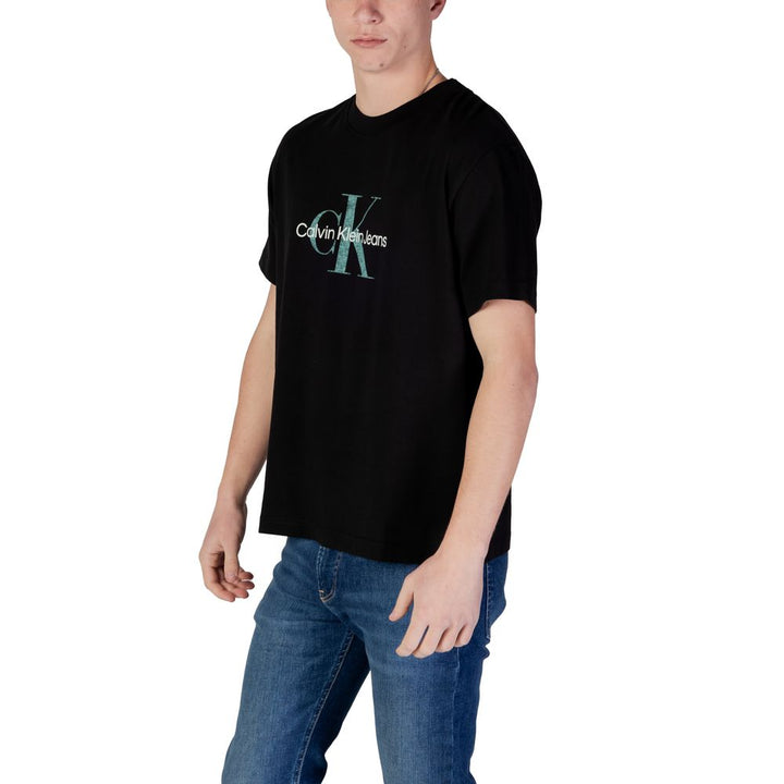 Calvin Klein Jeans Black Cotton Rigenerato T-Shirt