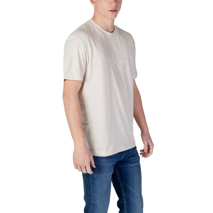 Calvin Klein Jeans Beige Cotton Rigenerato T-Shirt