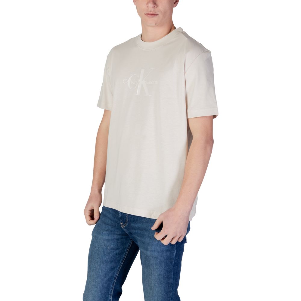 Calvin Klein Jeans Beige Cotton Rigenerato T-Shirt