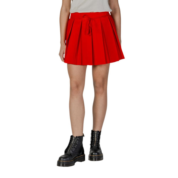 Only Red Recycled Polyester Skirt