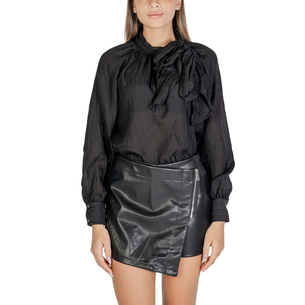 Jacqueline De Yong Black Polyester Shirt