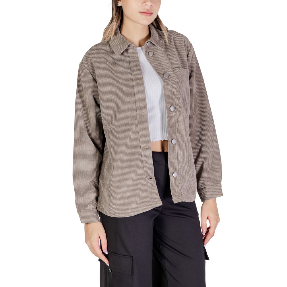 Jacqueline De Yong Beige Polyester Shirt