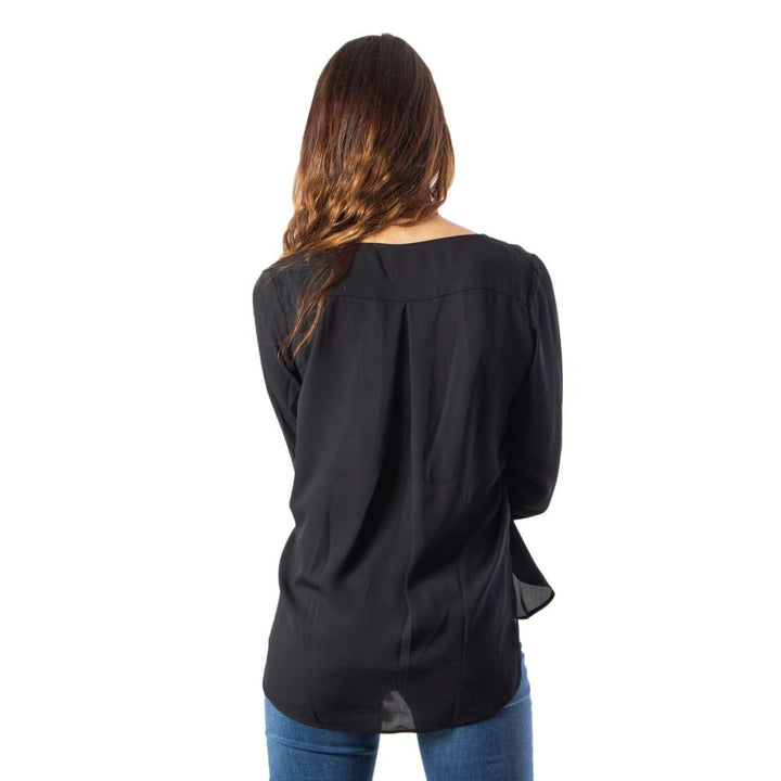 Vila Clothes Black Polyester Shirt