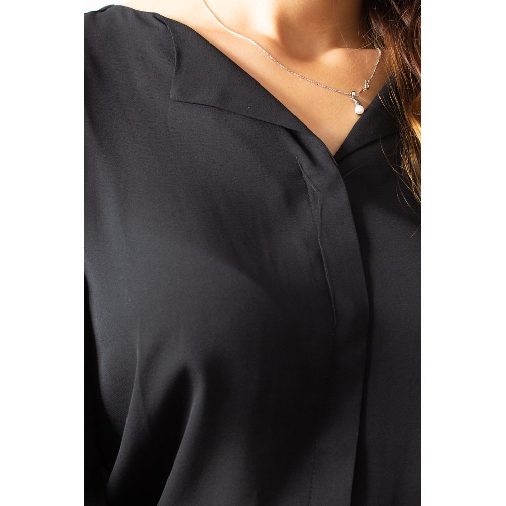 Vila Clothes Black Polyester Shirt