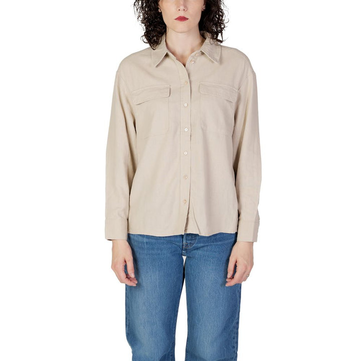 Only Beige Linen Shirt