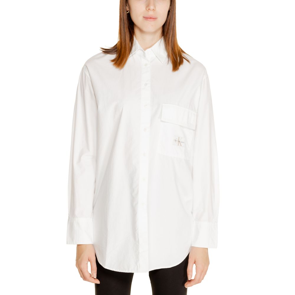 Calvin Klein Jeans White Cotton Rigenerato Shirt