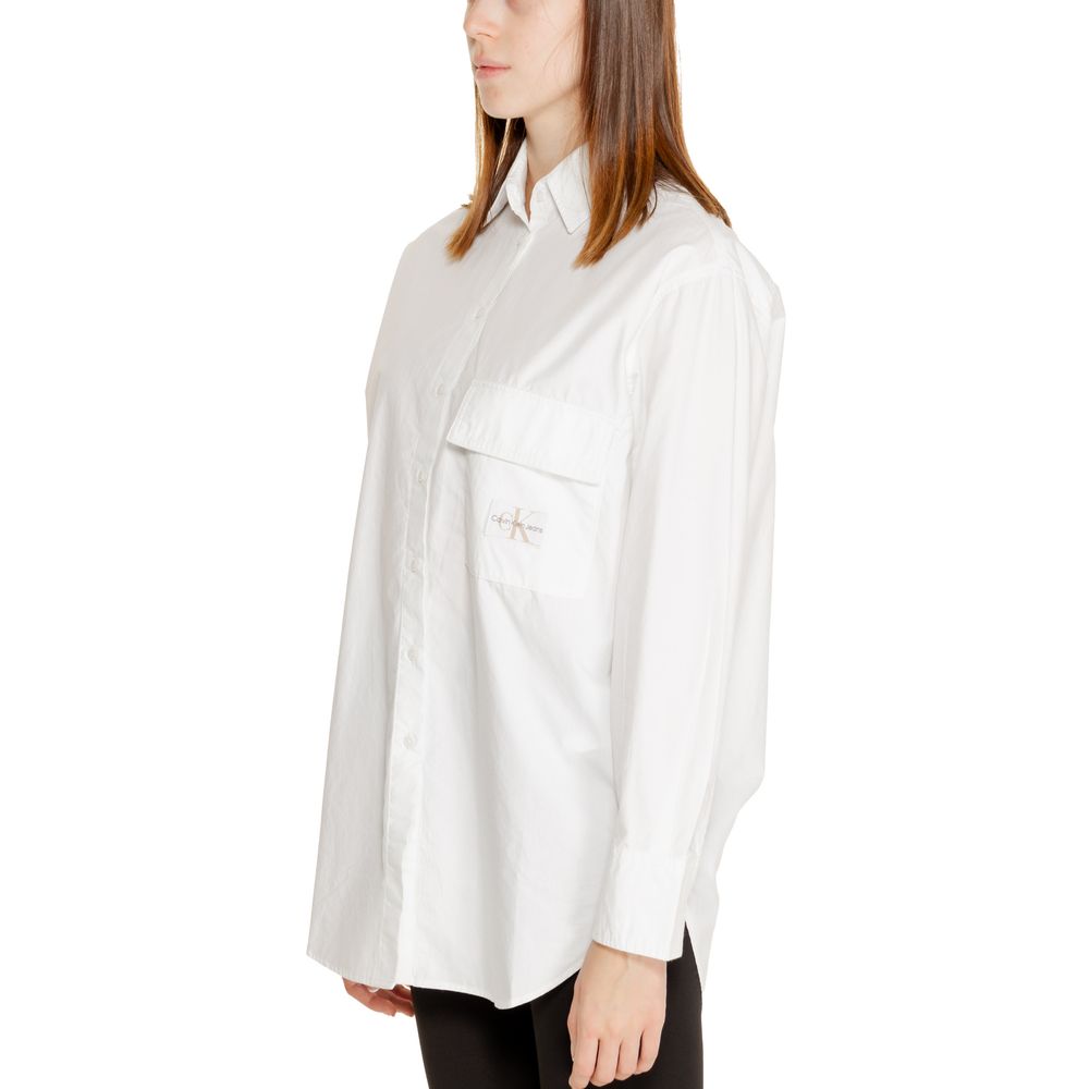 Calvin Klein Jeans White Cotton Rigenerato Shirt