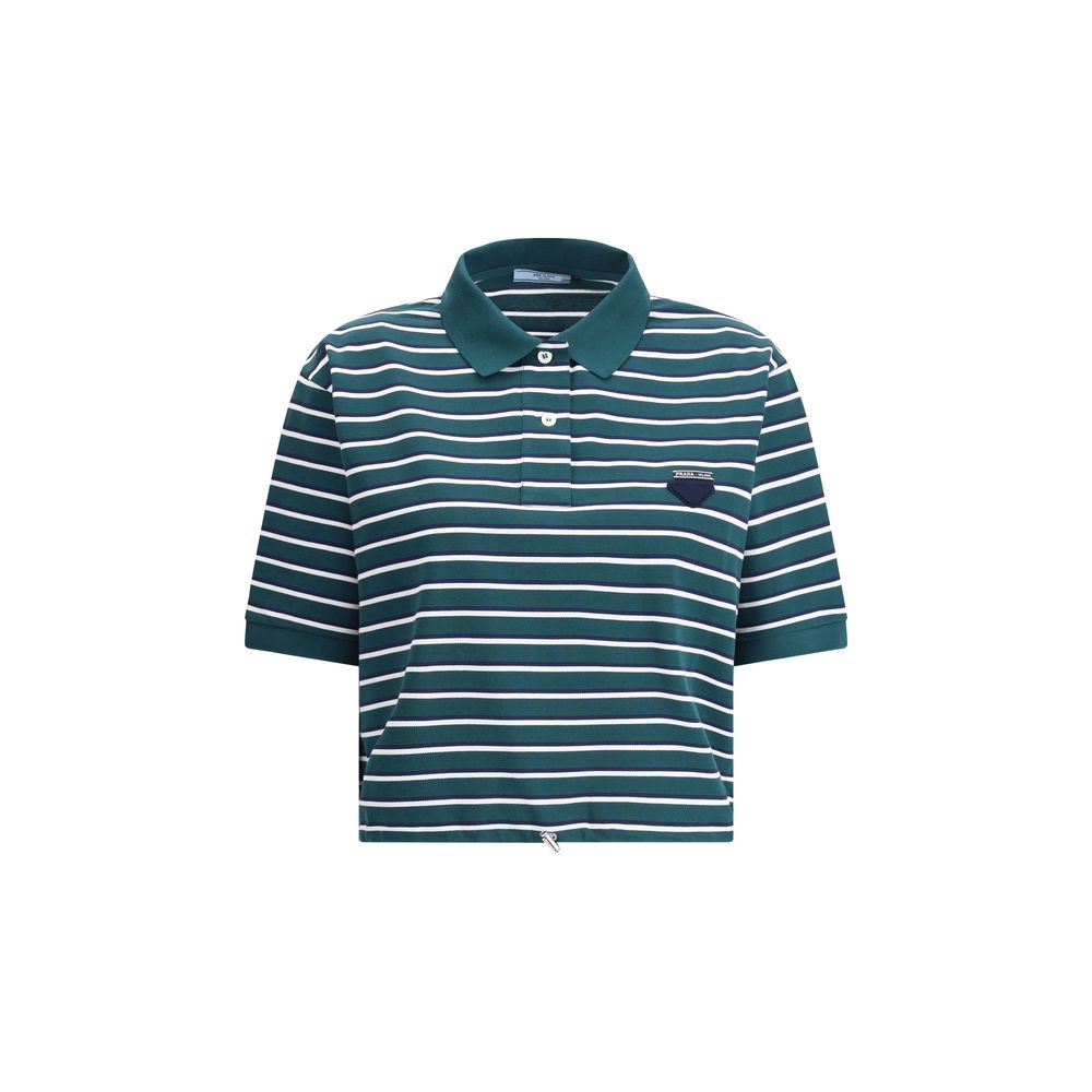 Prada Striped Cotton Polo Shirt