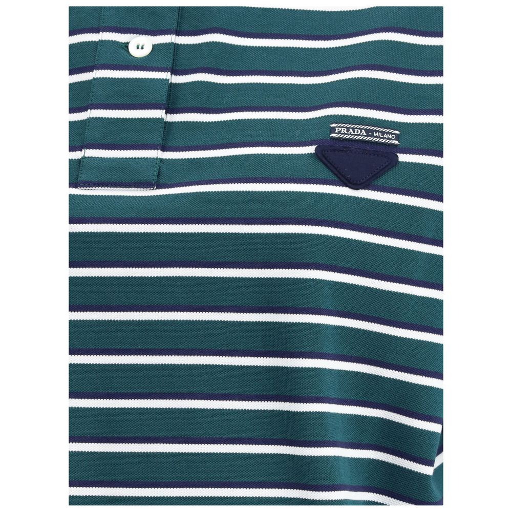 Prada Striped Cotton Polo Shirt