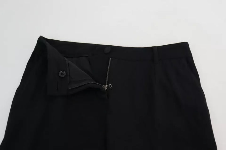 Dolce & Gabbana Black Virgin Wool Stretch Skinny Pants