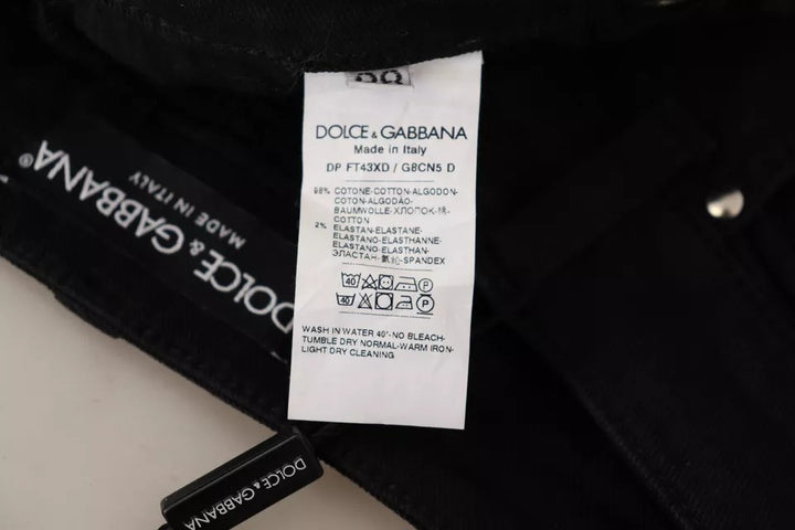 Dolce & Gabbana Black Cotton Stretch Skinny Denim Jeans