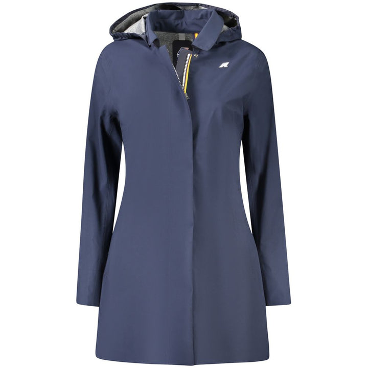 K-WAY Blue Polyester Women Coat