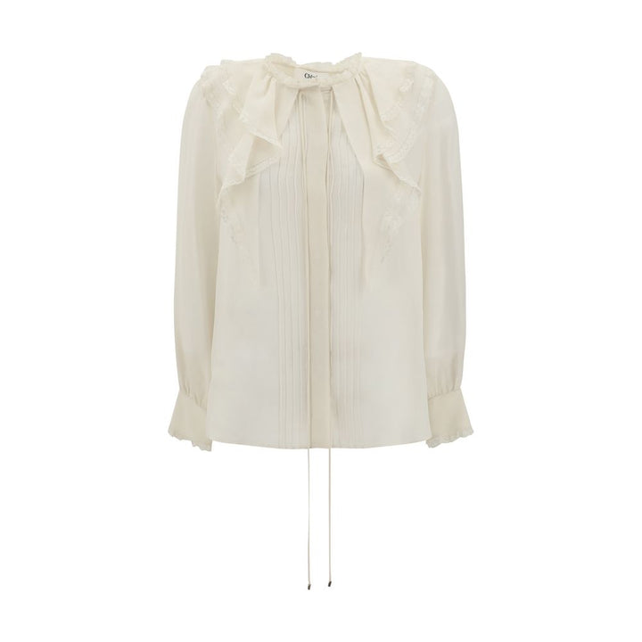 Chloé Silk Blouse with pleated details