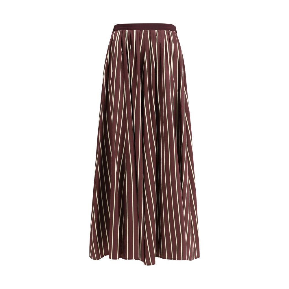 Forte_Forte Striped satin Long Skirt