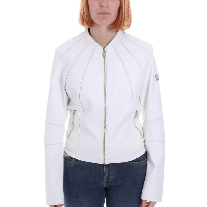 Yes Zee White Polyethylene Jackets & Coat