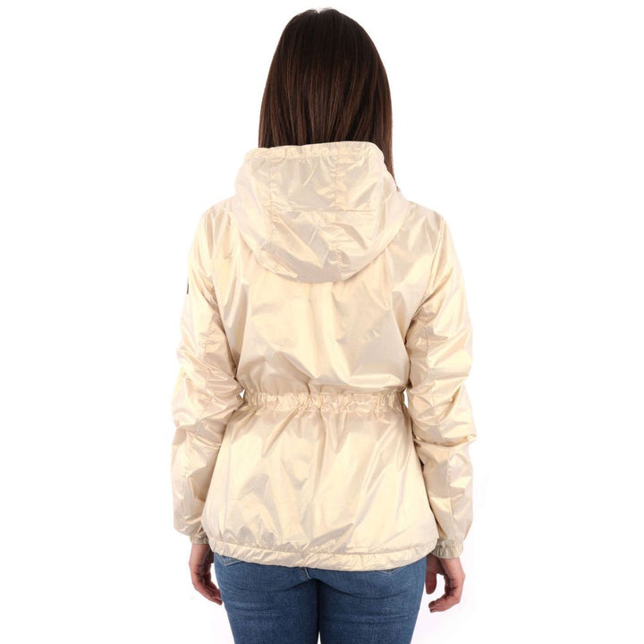 Yes Zee Beige Nylon Jackets & Coat