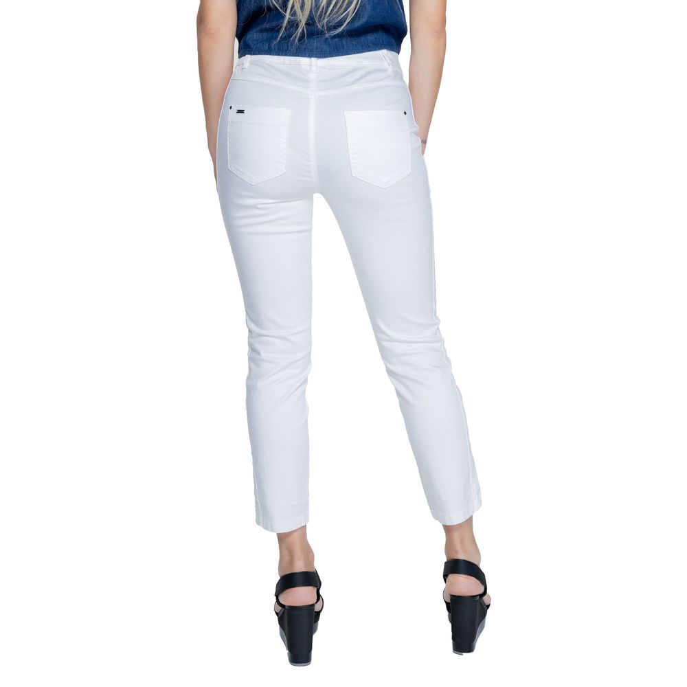 Street One White Cotton Jeans & Pant