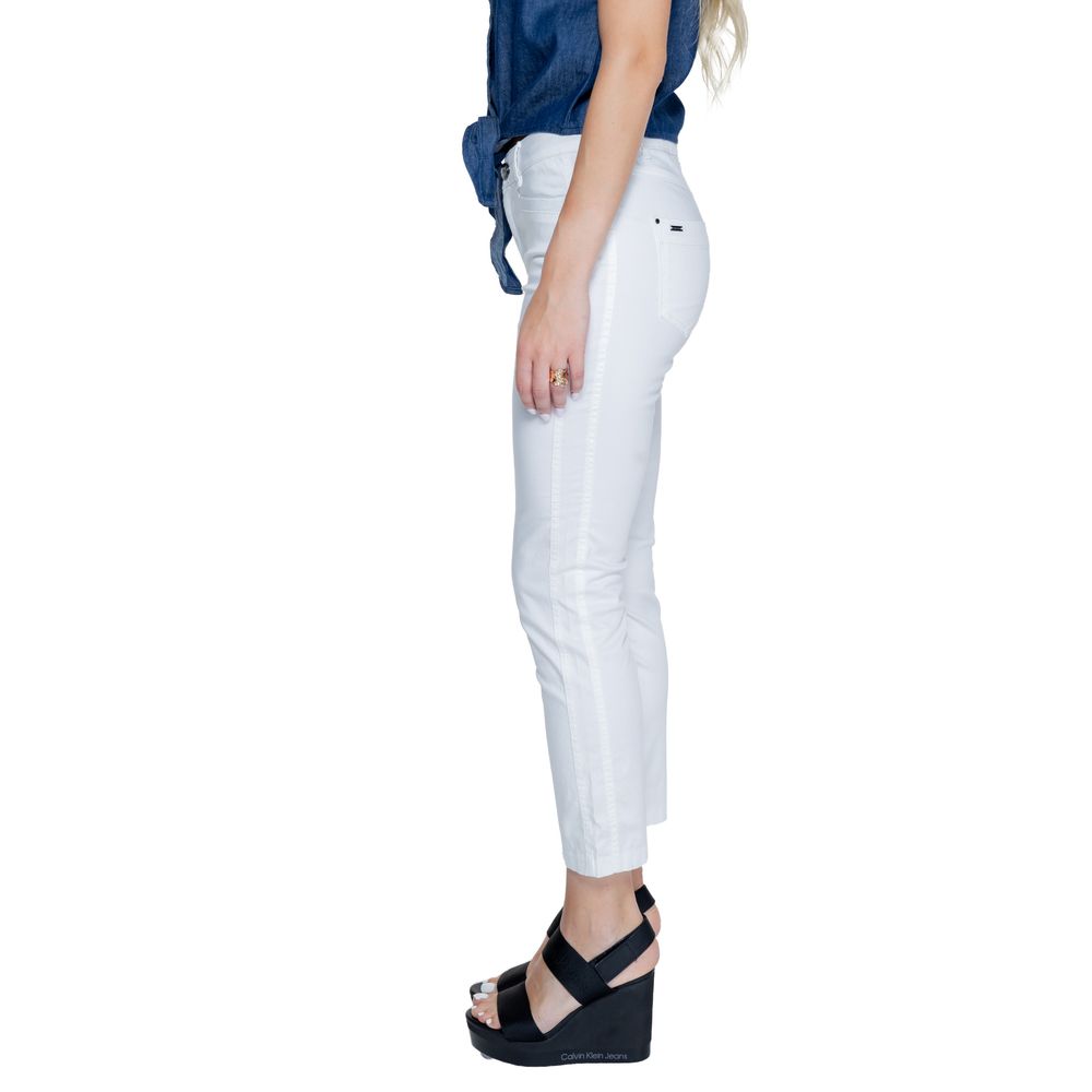 Street One White Cotton Jeans & Pant