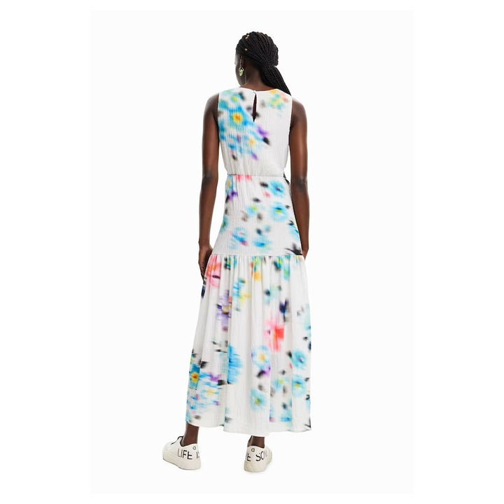 Desigual White Polyester Dress