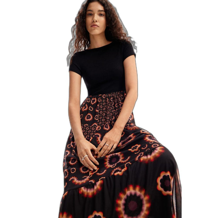 Desigual Black Polyester Dress