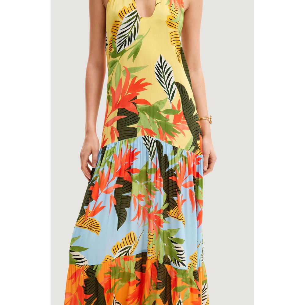 Desigual Orange Viscose Dress