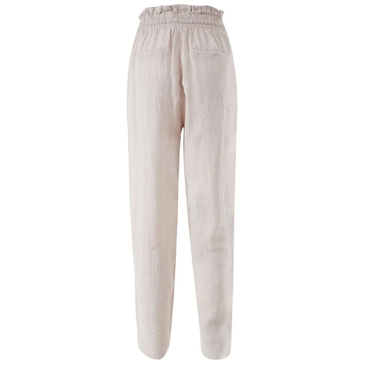 Yes Zee Beige Linen Jeans & Pant