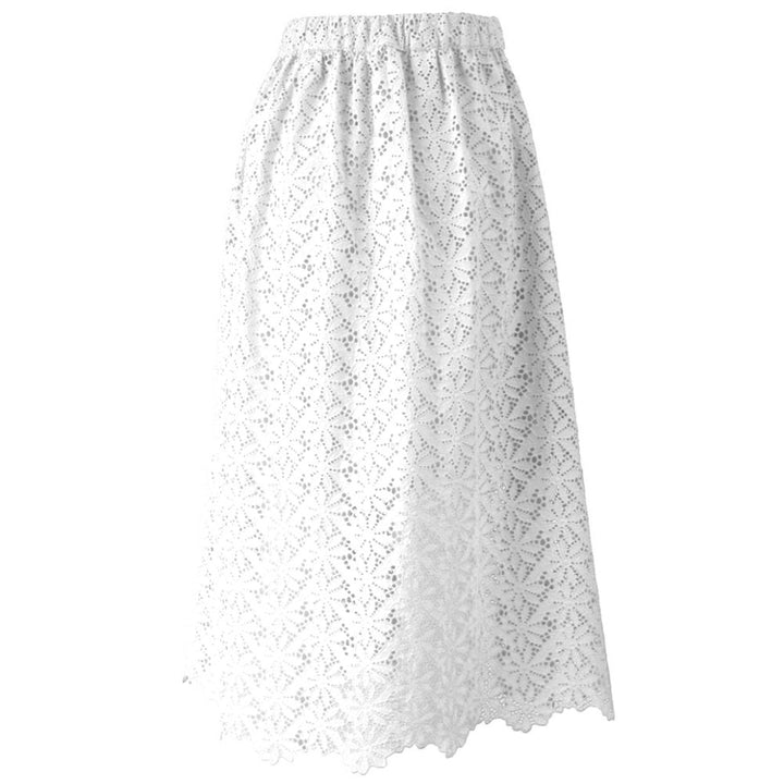 Yes Zee White Cotton Skirt