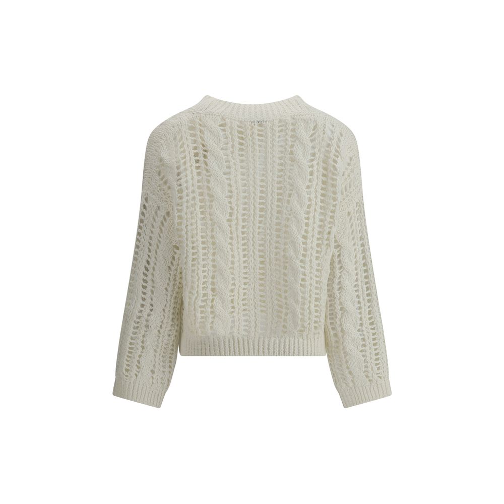 Brunello Cucinelli Lace-knit  Sweater