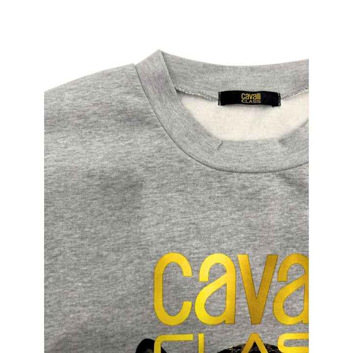 Cavalli Class Gray Polyester Women Sweater