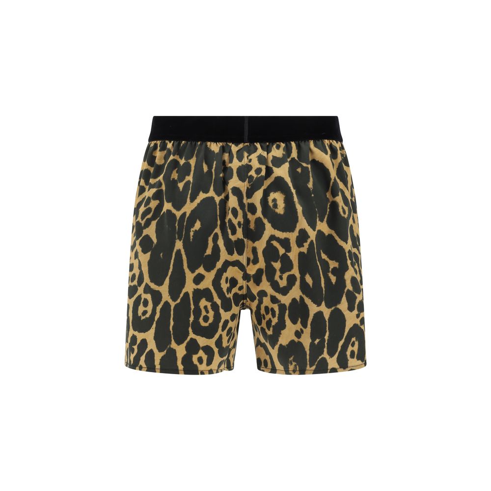 Tom Ford Leopard stretch Shorts