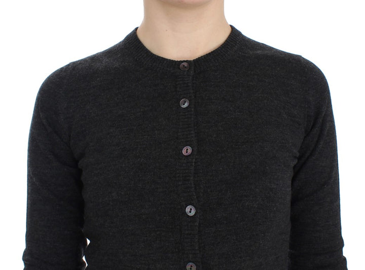 Dolce & Gabbana Elegant Gray Wool Cardigan Sweater