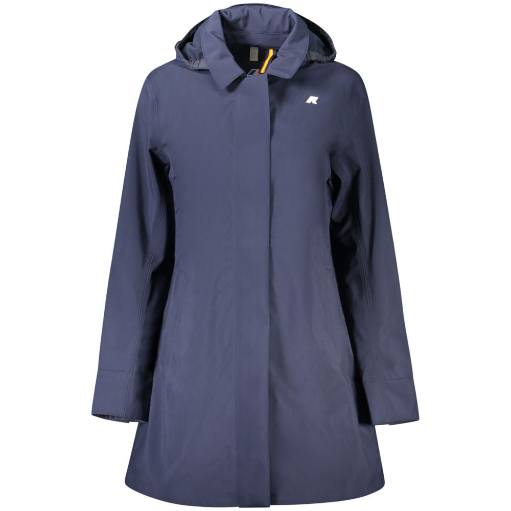 K-WAY Blue Polyester Women Coat