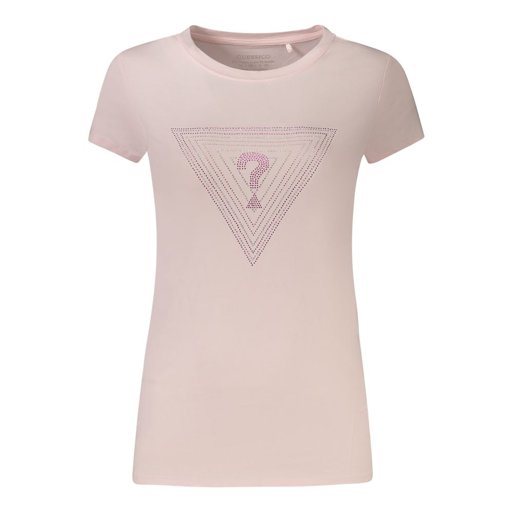 Guess Jeans Pink Cotton Women T-Shirt