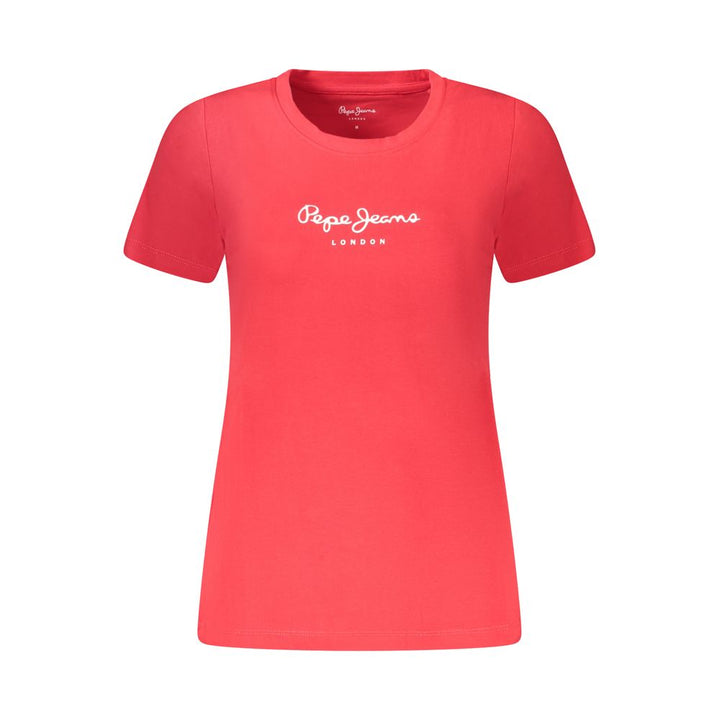 Pepe Jeans Red Cotton Women T-Shirt