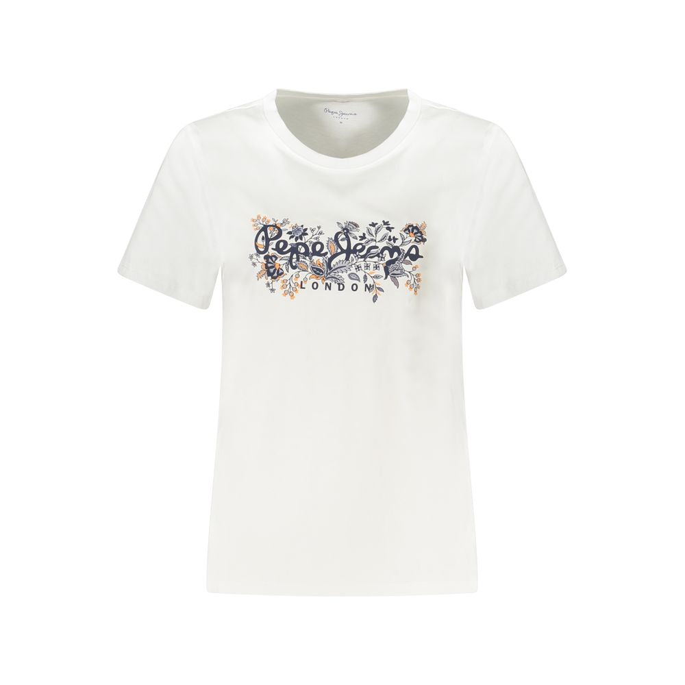 Pepe Jeans White Cotton Women T-Shirt