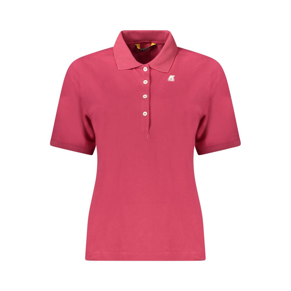 K-WAY Pink Cotton Women Polo Shirt