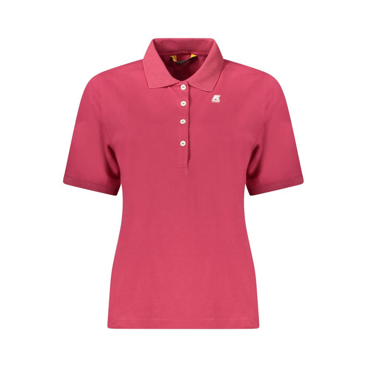 K-WAY Pink Cotton Women Polo Shirt