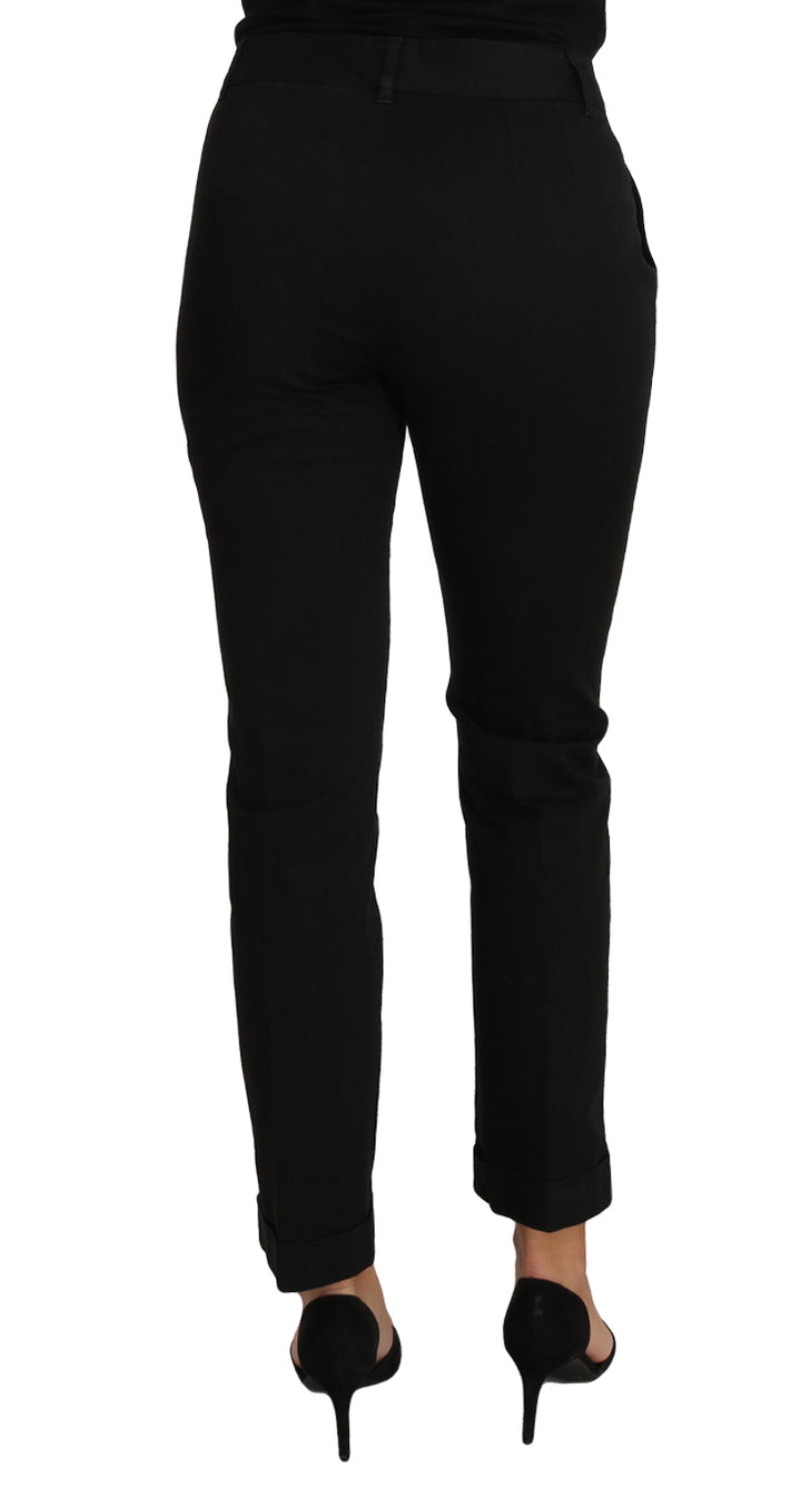 Dolce & Gabbana Elegant Black Cotton Dress Pants