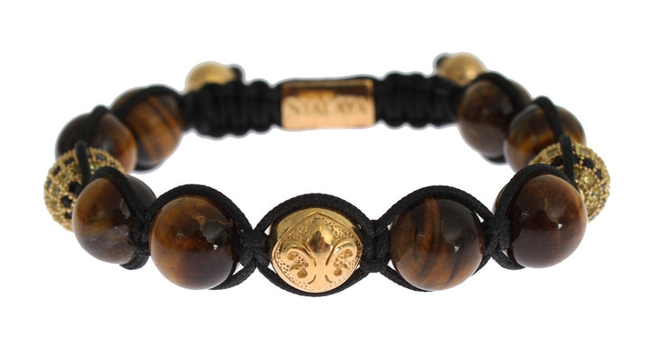 Nialaya Chic Multicolor CZ & Tigers Eye Bracelet